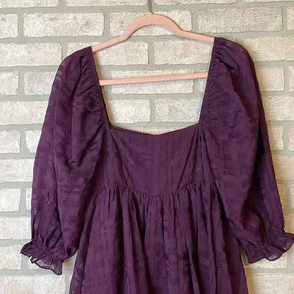 Storia Monochromatic Plaid Baby Doll
Mini Dress size S Purple - Picture 5 of 10